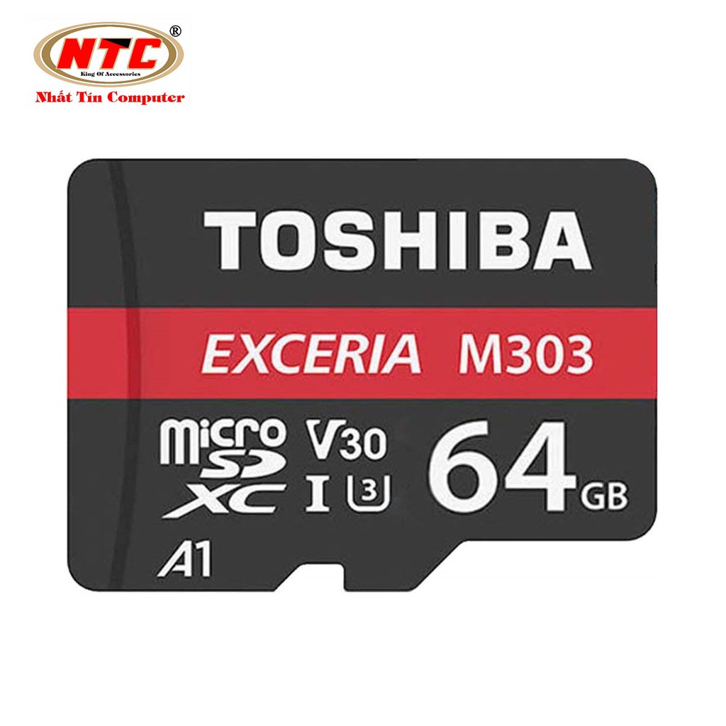 Thẻ nhớ MicroSDXC Toshiba Exceria M303 64GB UHS-I U3 4K V30 A1 R98MB/s W65MB/s (Đen)