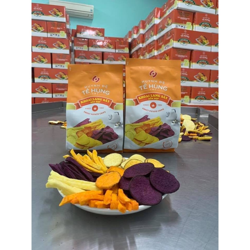 Khoai lang vàng / Khoai sấy hỗn hợp HUYNH ĐỆ TỀ HÙNG GÓI 500G HẠN DÙNG 12 THÁNG .
