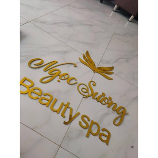 Chữ alu gương theo mẫu sen vàng
