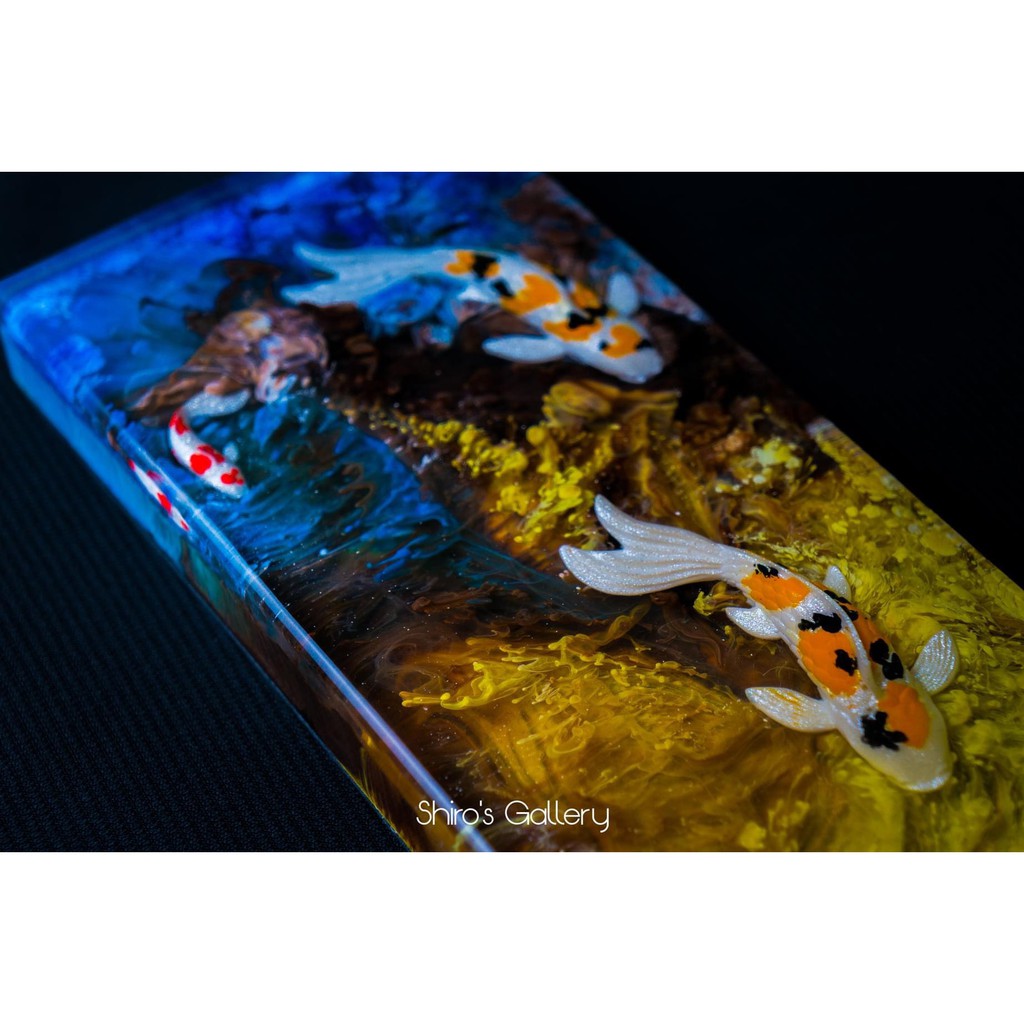 Kê tay cá koi chất liệu resin- hàng thủ công