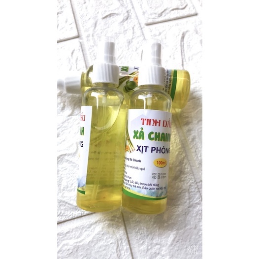 Tinh Dầu Xả Chanh Xịt Phòng Đuổi Muỗi Khử Mùi Lọ 100ml