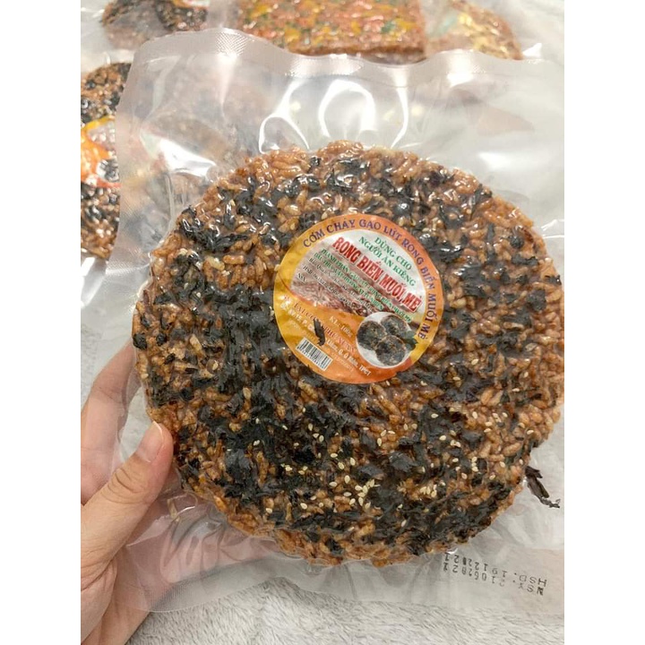 Cơm cháy gạo lứt chà bông rong biển muối mè ăn kiêng eatclean gói 100gr