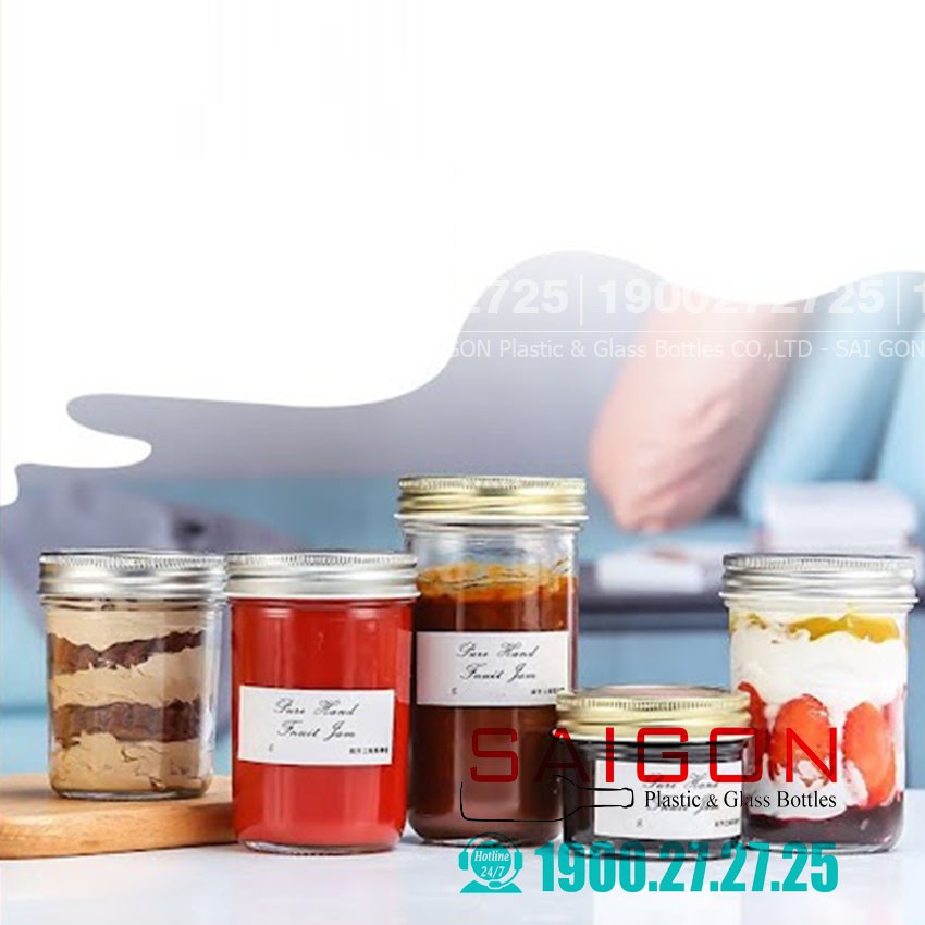 Hũ Thủy Tinh Đái nhỏ JD nắp nhôm | Hũ Gia Vị Thủy Tinh , Tùy chọn Dung Tích