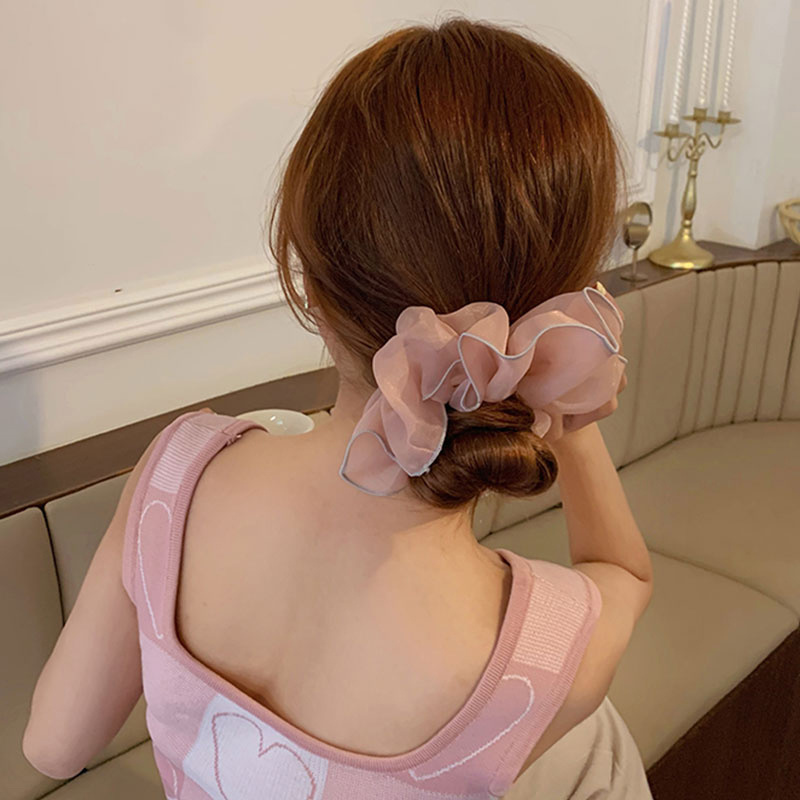 Dây buộc tóc nữ co giãn phối màu đơn giản thời trang