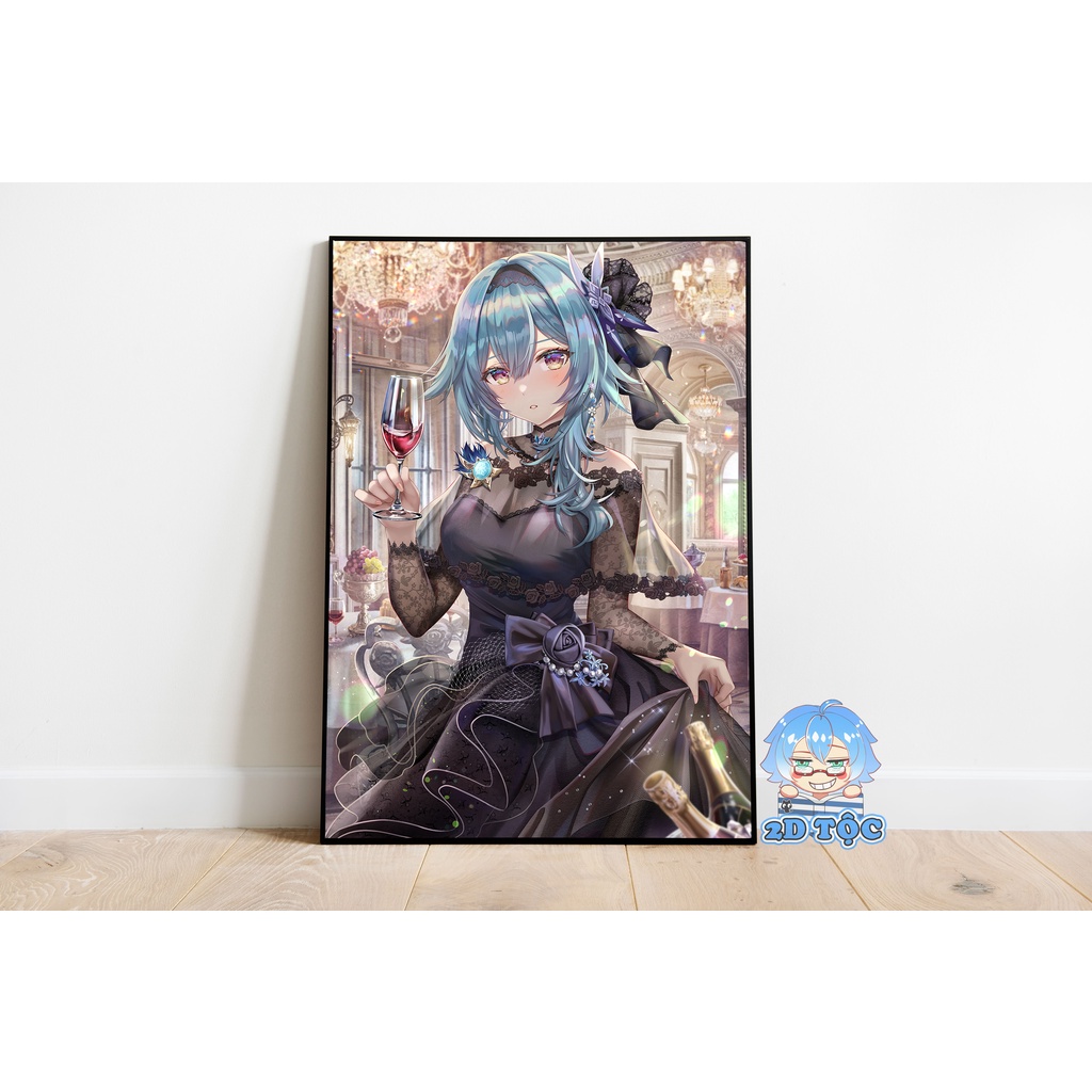 Poster A3 cao cấp treo tường Eula  (6) Game Genshin Impact by 2d tộc shop