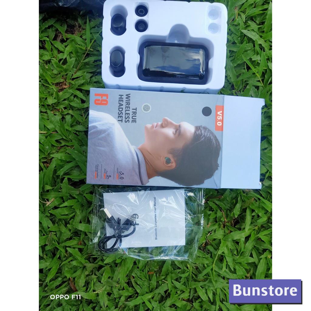 Tai Nghe Bluetooth 5.0 Amoi F9 Pro Bản Quốc Tế Cao Cấp, Cảm Biến Vân Tay, Kiêm Sạc Dự Phòng Bun Store
