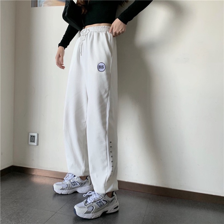 Quần thun jogger thêu bus, quần thun nam nữ unisex phong các ulzzang CN01