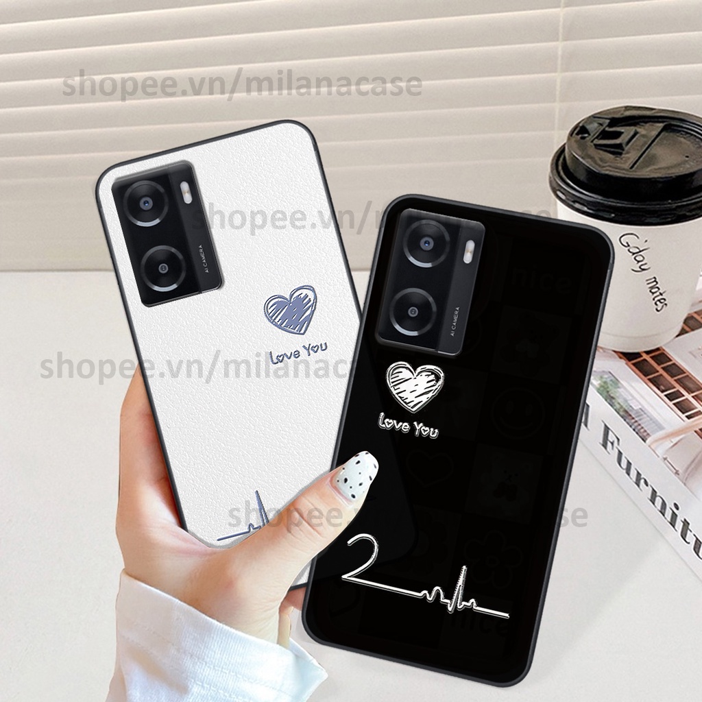 Ốp Oppo A57 4G 2022 in hình caro trái tim siêu đẹp, siêu nét đầy phong cách cá tính