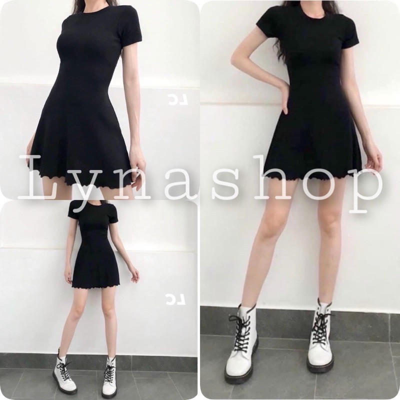 Đầm nữ🍍 Váy Đen Đuôi Bèo Côc Tay Nữ Đầm dáng ôm body, thiết kế bánh bèo tiểu thư Ulzzang HOT 🌸