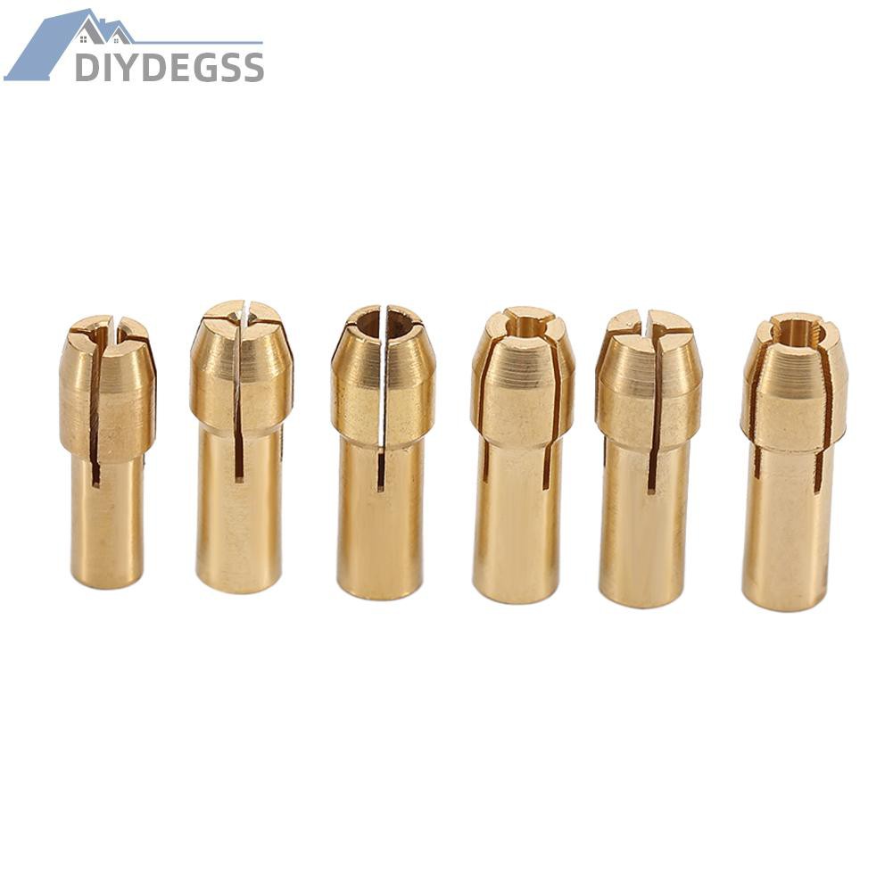 Diydegss2 7pcs/lot Brass Collet 1.0/1.6/2.0/2.4/3.0/3.2 + Dremel Check M8*0.75