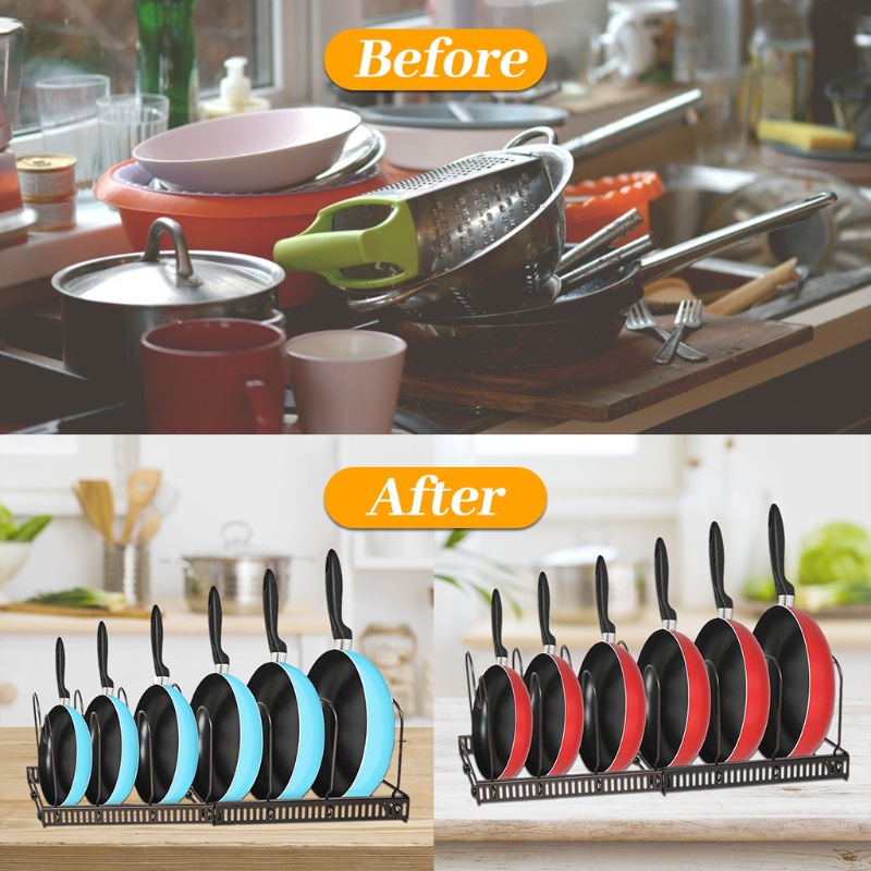 Giá Đỡ Nồi / Chảo Có Thể Điều Chỉnh Độ Dài Tiện Dụng