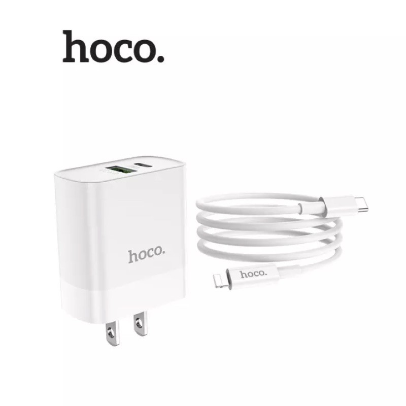 [HOT] Bộ sạc siêu nhanh Iphone Hoco C80 20W (kèm cáp sạc Type C to Lightning)