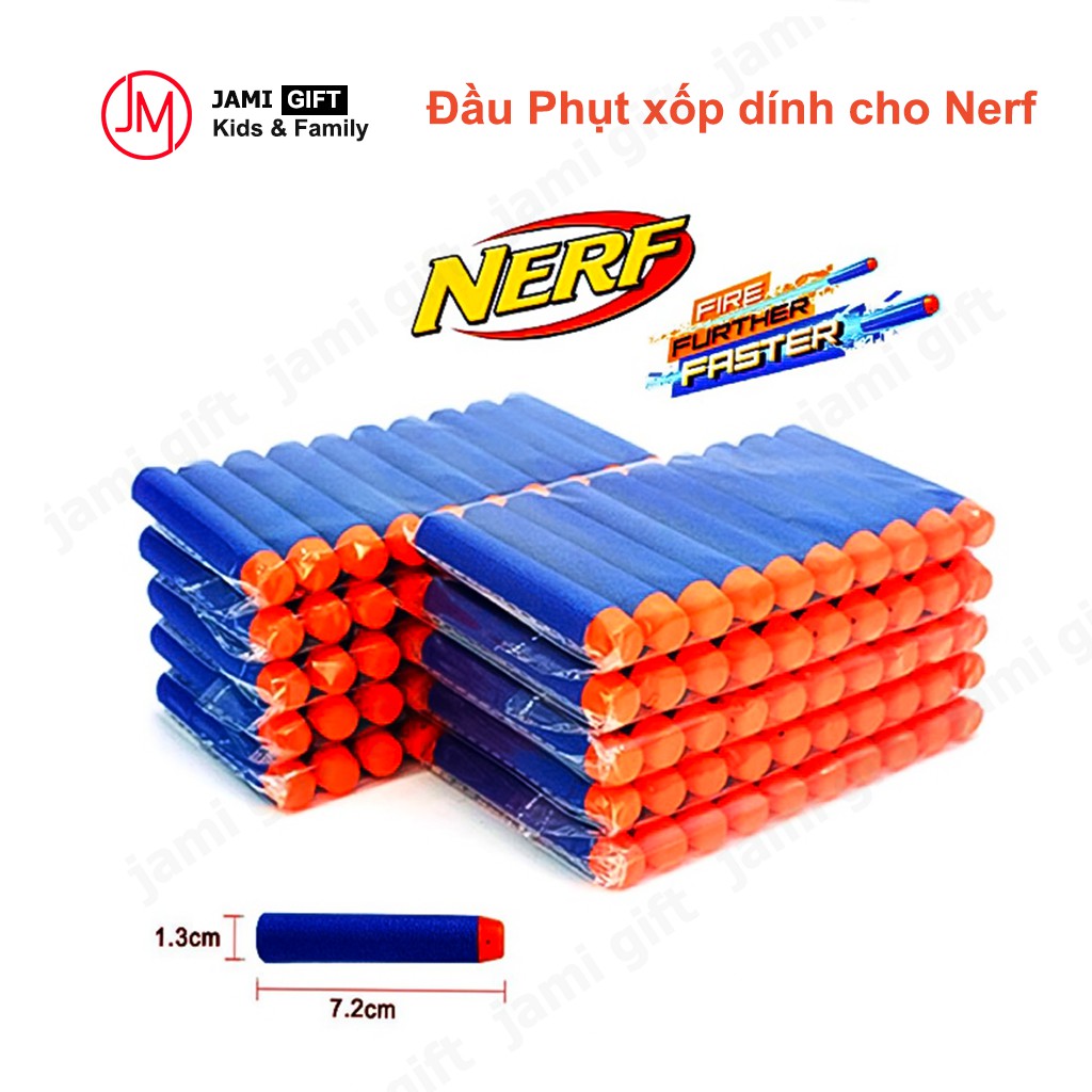 Đồ chơi NERF xốp hộp 20 viên cao cấp phun xốp dính dùng cho Nerf đồ chơi trẻ em