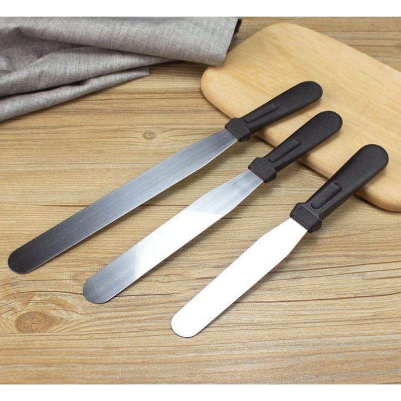 Dao Chà Láng Thẳng Trét Kem Phết Bánh Kem Sinh Nhật Tạo Hình Bông Lan Gato 25.4cm