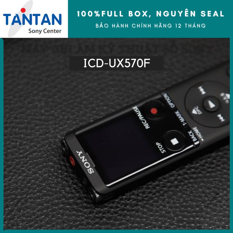 Máy Ghi Âm Kỹ Thuật Số USB Sony ICD-UX570F | 4GB - Khe cắm micro SD  - Màn hình OLED - Pin: 22h - MP3/LPCM