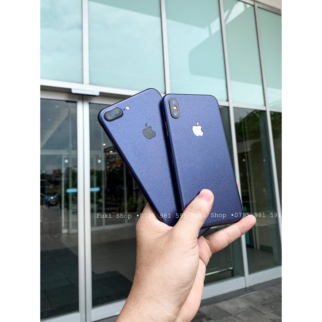 [IPHONE]Tấm Dán Skin FULL Viền Màu Cobalt Blue Matte 5 6 7 6plus 7plus 8plus X XS XR XSMAX 11 PRO MAX 12 PRO MAX