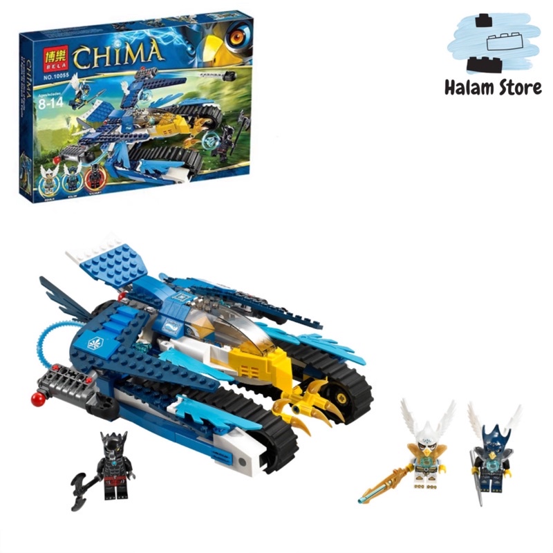 Đồ chơi xếp hình non-lego Chima Bela 10055 70013 Ultra Striker- Mô hình lắp ráp Lego Chiến cơ đại bàng của Equila