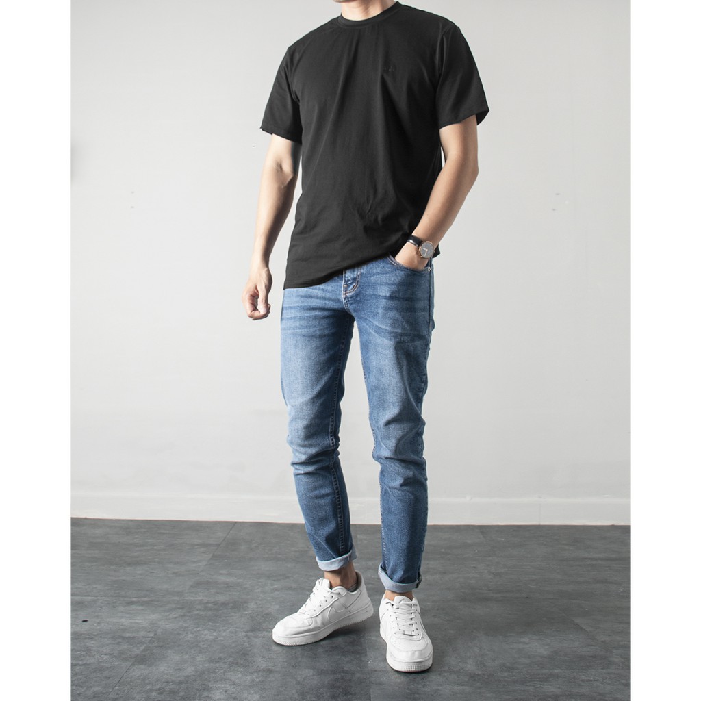 Áo thun trơn trắng đen nam form regular | BigBuy360 - bigbuy360.vn