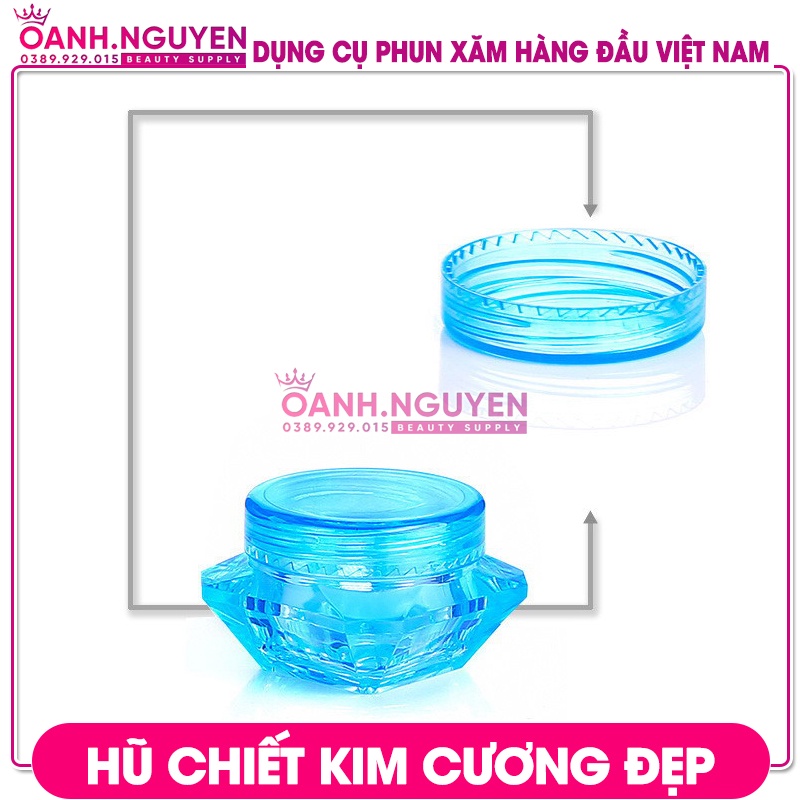 Hũ Chiết Kim Cương (Loại Đẹp)/ Chiết Kem, Dưỡng, Mỹ Phẩm