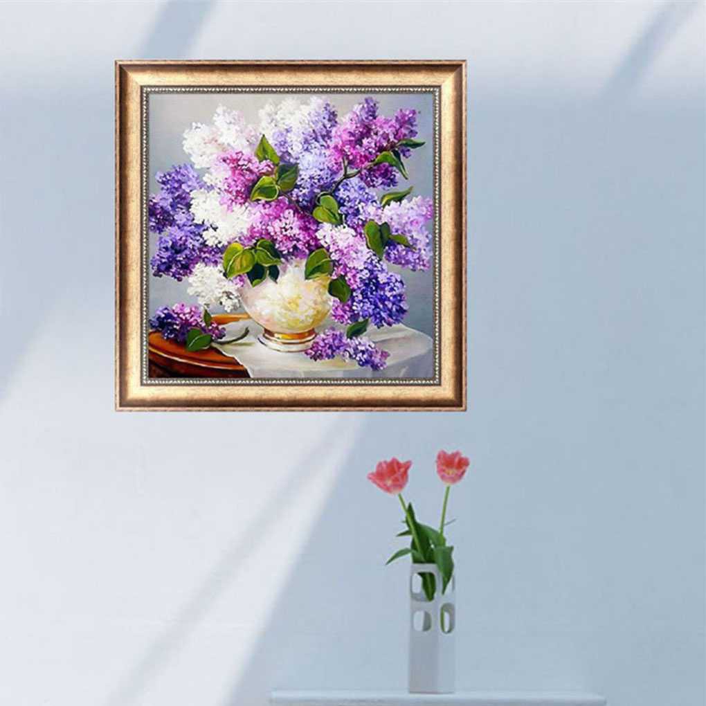 Tranh đính đá hình hoa Lavender 3D DIY