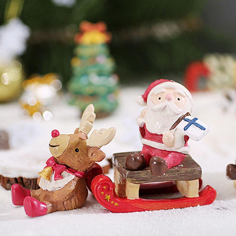 HARRIETT Mô Hình Ông Già Noel Mini Bằng Nhựa Resin Trang Trí Tiểu Cảnh DIY