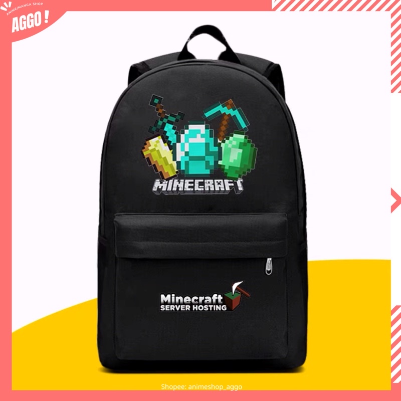 Balo đi học trò chơi Minecraft mẫu mới cực đẹp