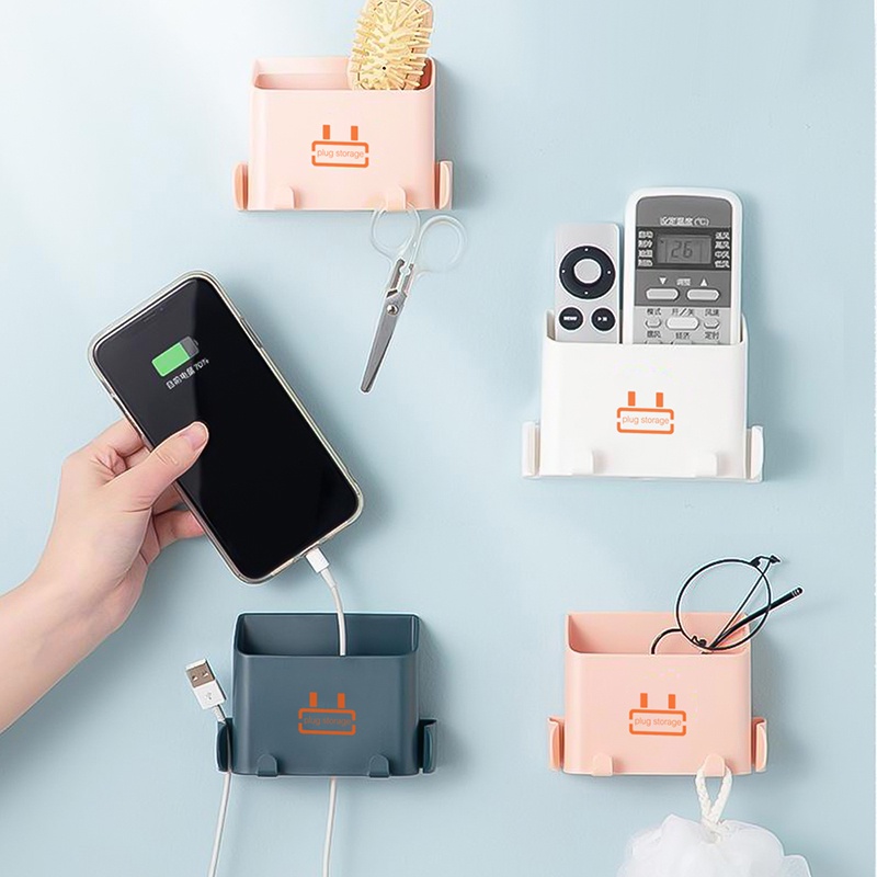 Giá Đỡ Điện Thoại/Dây Cáp Sạc Gắn Tường Bằng ABS Bền Bỉ Đa Năng 3 Màu