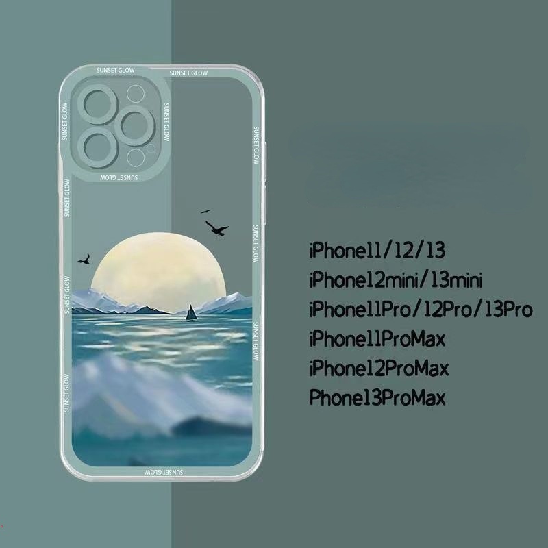 Ốp Điện Thoại Silicon Trong Suốt Họa Tiết Tranh Sơn Dầu Dành Cho Iphone 13 12 11 Pro MAX X XS MAX XR 7 8 Plus