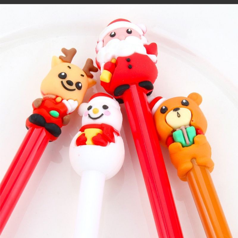 Mix 20 Bút Noel mực Tím, Xanh, Đen loại đẹp_Quà Tặng Noel Giáng Sinh