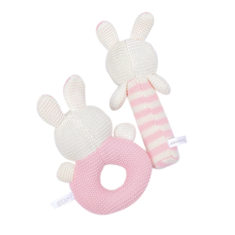 Bộ 2 Đồ Chơi Lục Lạc Hình Thú Hoạt Hình Nhồi Bông Mềm Mại Thoải Mái Cho Bé