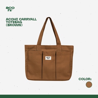 Túi vải acohi carryall brown totebag