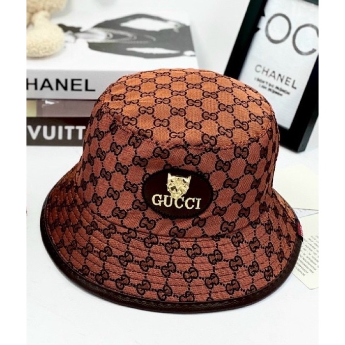 Nón bucket nam nữ, nón vành logo mạc sắt gcc, viền da cao cấp