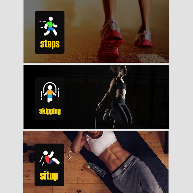 Đồng Hồ Thông Minh Chống Nước Ip67 Màn Hình Cảm Ứng 1.3 Inch Theo Dõi Nhịp Tim Cho IOS Android