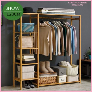 Tủ treo quần áo 123cm - Tủ treo quần áo nhiều ngăn để đồ