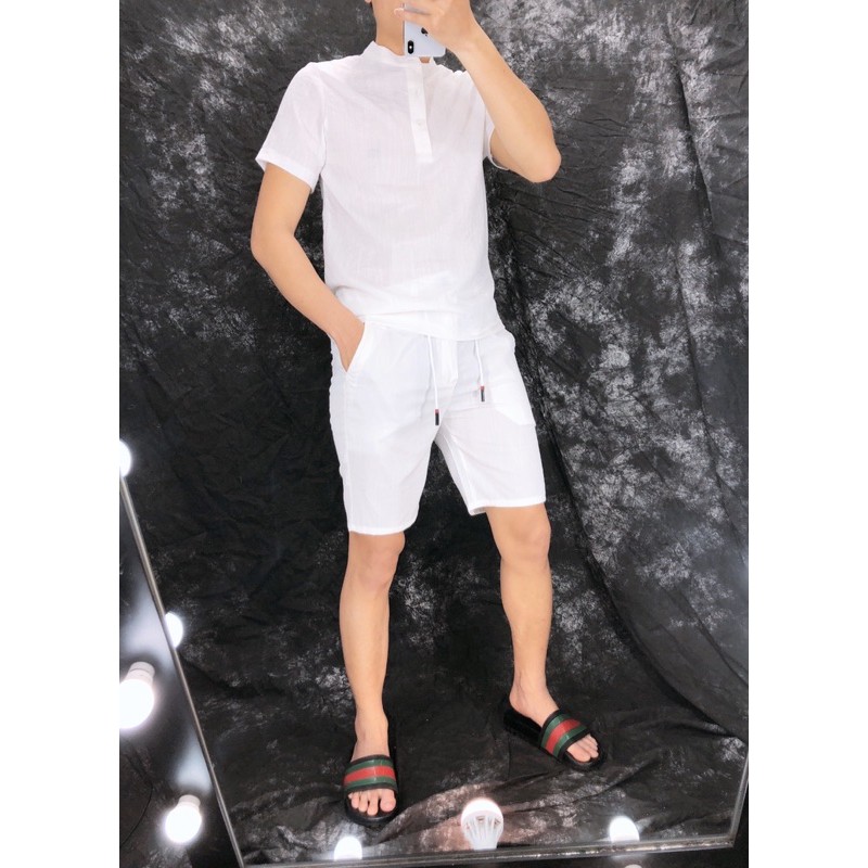 1 Bộ quần áo đũi cộc nam chất thái dày mặc nhẹ như không co giãn ,phù hợp đi làm đi chơi ,đi biển đội nhóm
