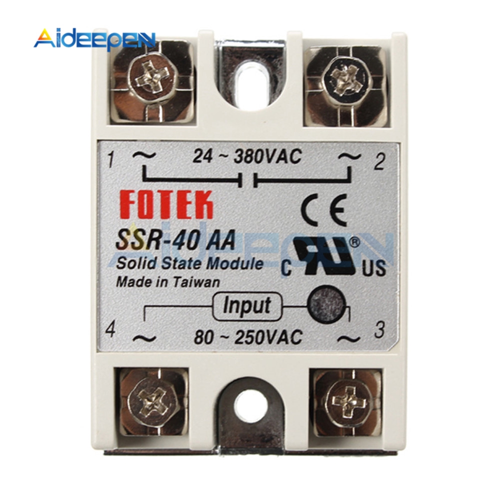 Rơ le trạng thái rắn điều khiển mạch SSR-25AA SSR-40AA 25A 40A AC 80-280V AC TO 90-480V AC SSR 25AA 40AA