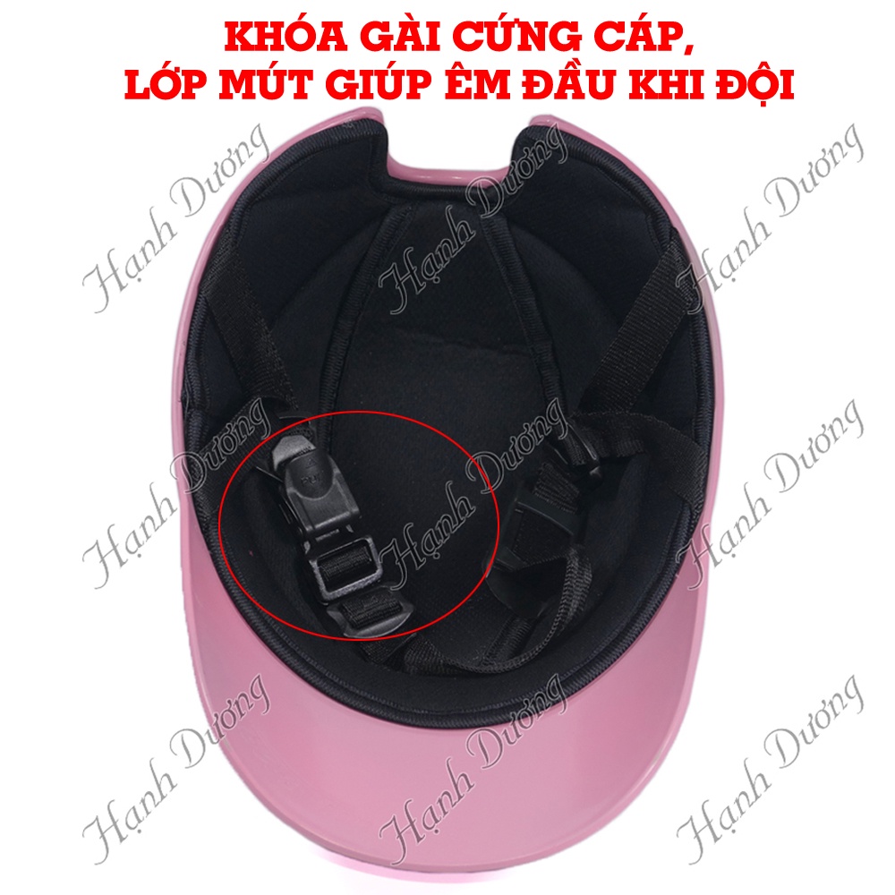 [ Gắn mặt sắt ngẫu nhiên ] Mũ bảo hiểm thời trang gắn mặt sắt nón lưỡi trai có khoét đuôi dễ dàng buột tóc cao thoải mái