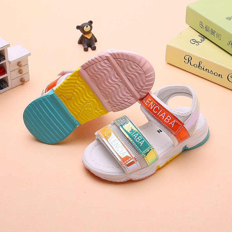 Dép sandan bé gái da mềm, êm chân, phong cách Hàn Quốc AE12, size to 30-37, hàng cao cấp