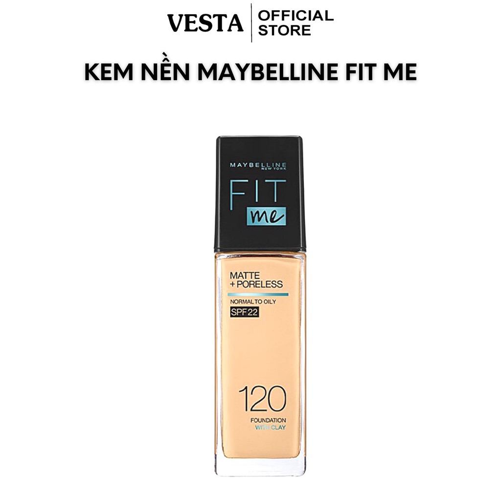 Kem Nền Mịn Nhẹ Kiềm Dầu Chống Nắng Fit Me Maybelline New York Matte SPF 22 30ml