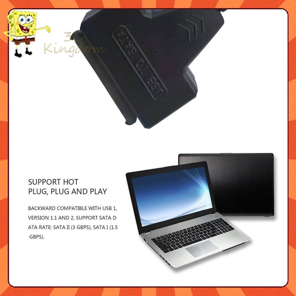 Dây Cáp Chuyển Đổi Usb 2.0 Sang Sata 22pin Cho Ổ Cứng Hdd 2.5inch | BigBuy360 - bigbuy360.vn