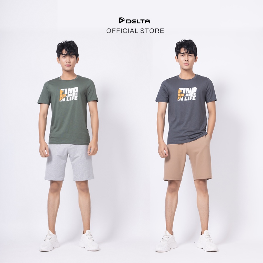 Áo thun tay ngắn nam DELTA RTS014M chất liệu mềm mịn có co giãn, thấm hút mồ hôi tự nhiên