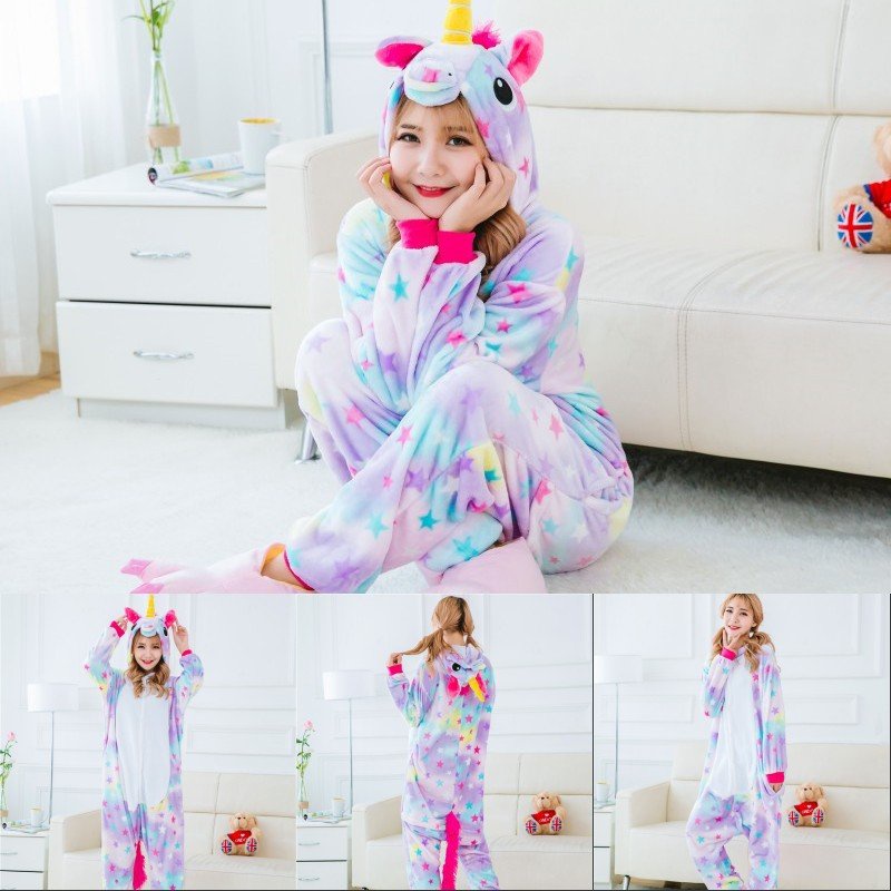 Đồ Ngủ Thú Bộ Đồ Ngủ Unicorn Quần áo Liền Thân Kỳ Lân Sao Cho Nam Và Nữ Chất Mềm Mịn - Hipsstore