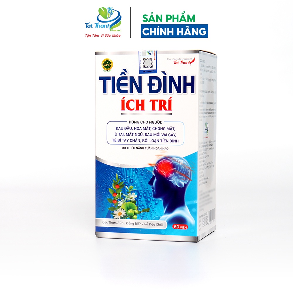 Viên hoạt huyết Tiền Đình Ích Trí Tất Thành Pharma tăng cường tuần hoàn não 60 viên