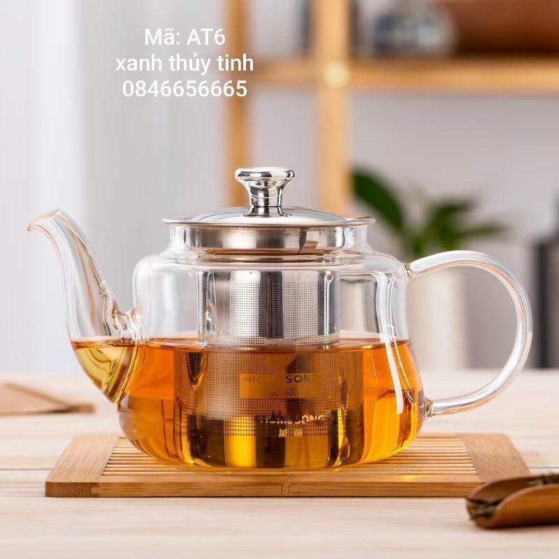 Ấm thuỷ tinh lõi inox 650ml - AT6