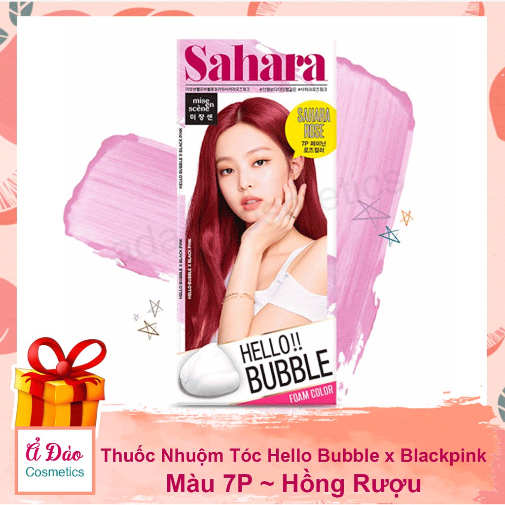 Thuốc nhuộm tóc BackPink màu hồng tím Hello Bubble | Thuốc Nhuộm Tóc Tại Nhà Dạng Bọt Mise En 7P