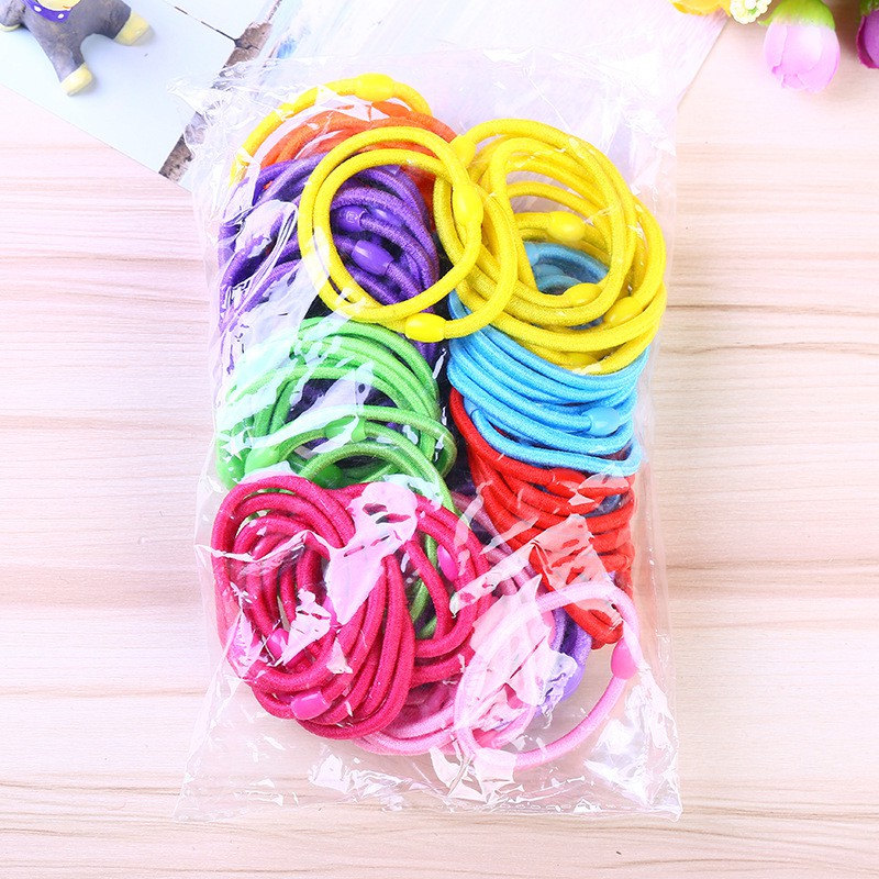 4mm Chun tròn  hạt nhựa co dãn tốt phụ kiện tóc DIY Handmade