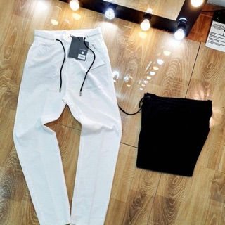 Quần đũi lụa dài 2 màu trắng đen. Báo mát (ảnh thật)