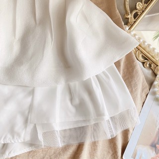 SET ÁO PEPLUM RỚT VAI SHORT PHỐI LƯỚI