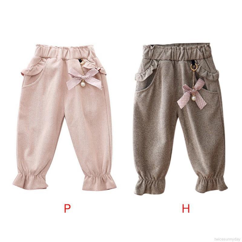 Quần dài in họa tiết dễ thương cho bé gái