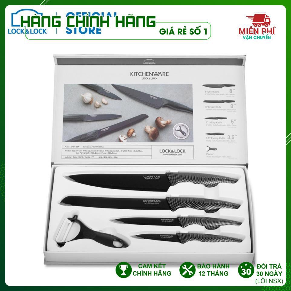 Bộ dao nhà bếp 5 món cao cấp Lock & Lock